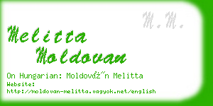 melitta moldovan business card